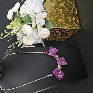 Purple Jasper Stone Necklace